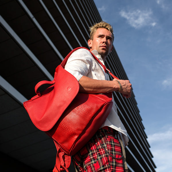 Signature Weekender Backpack in Red