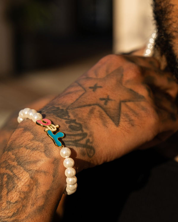 T&C Pearl Bracelet in White