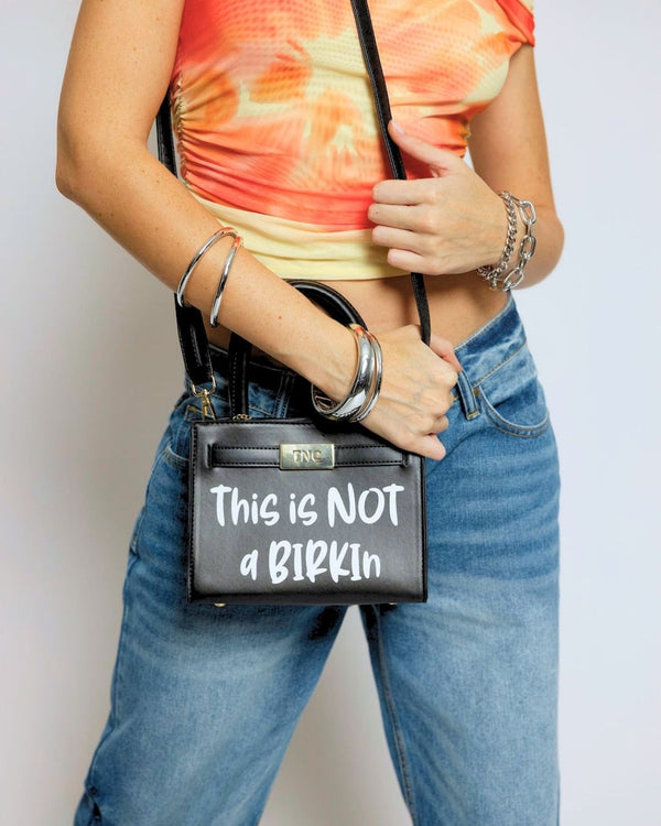 This is Not a Birkin Mini Tote in Black