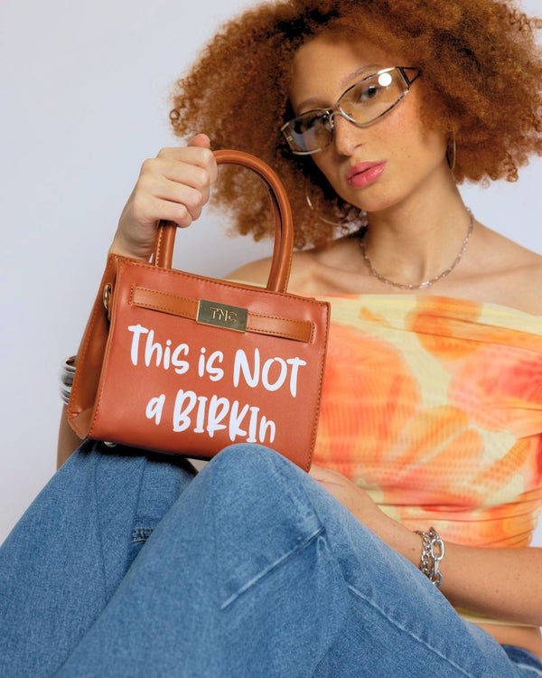 This is Not a Birkin Mini Tote in Caramel