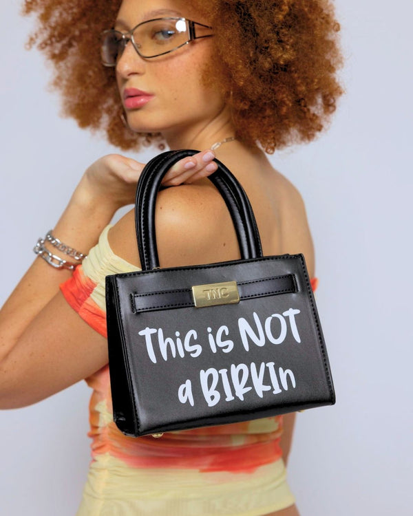 This is Not a Birkin Mini Tote in Black