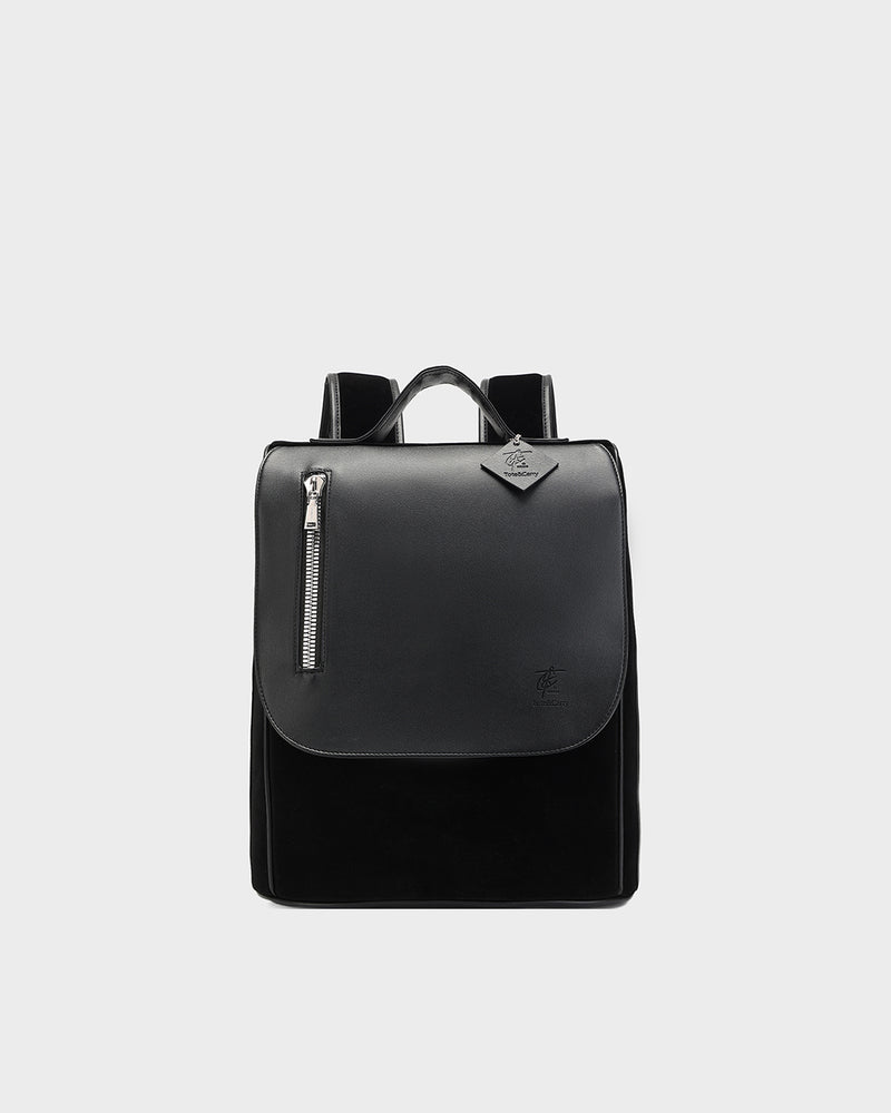 Velour Backpack in Black