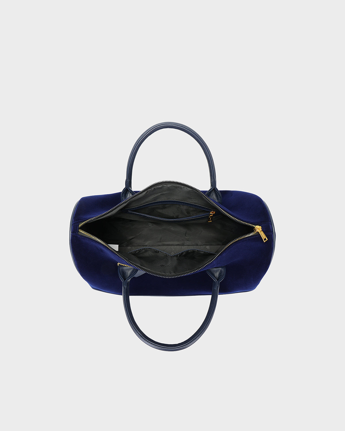 Velour Duffle Bag in Royal Blue