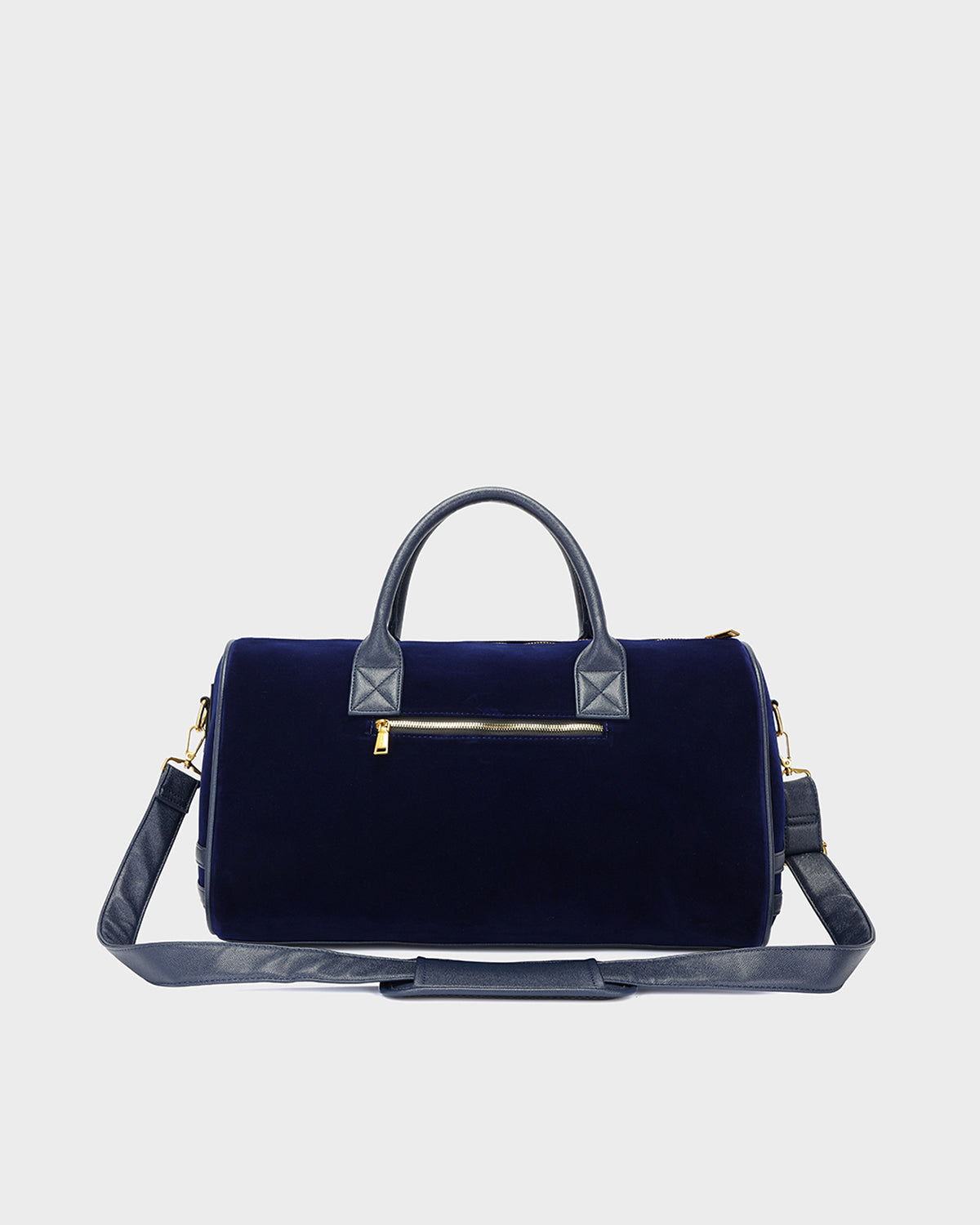 Velour Duffle Bag in Royal Blue