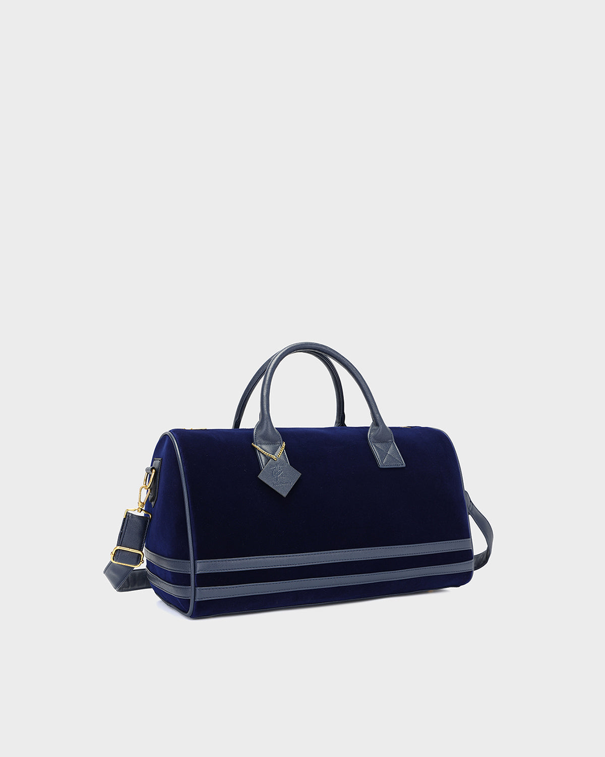 Velour Duffle Bag in Royal Blue