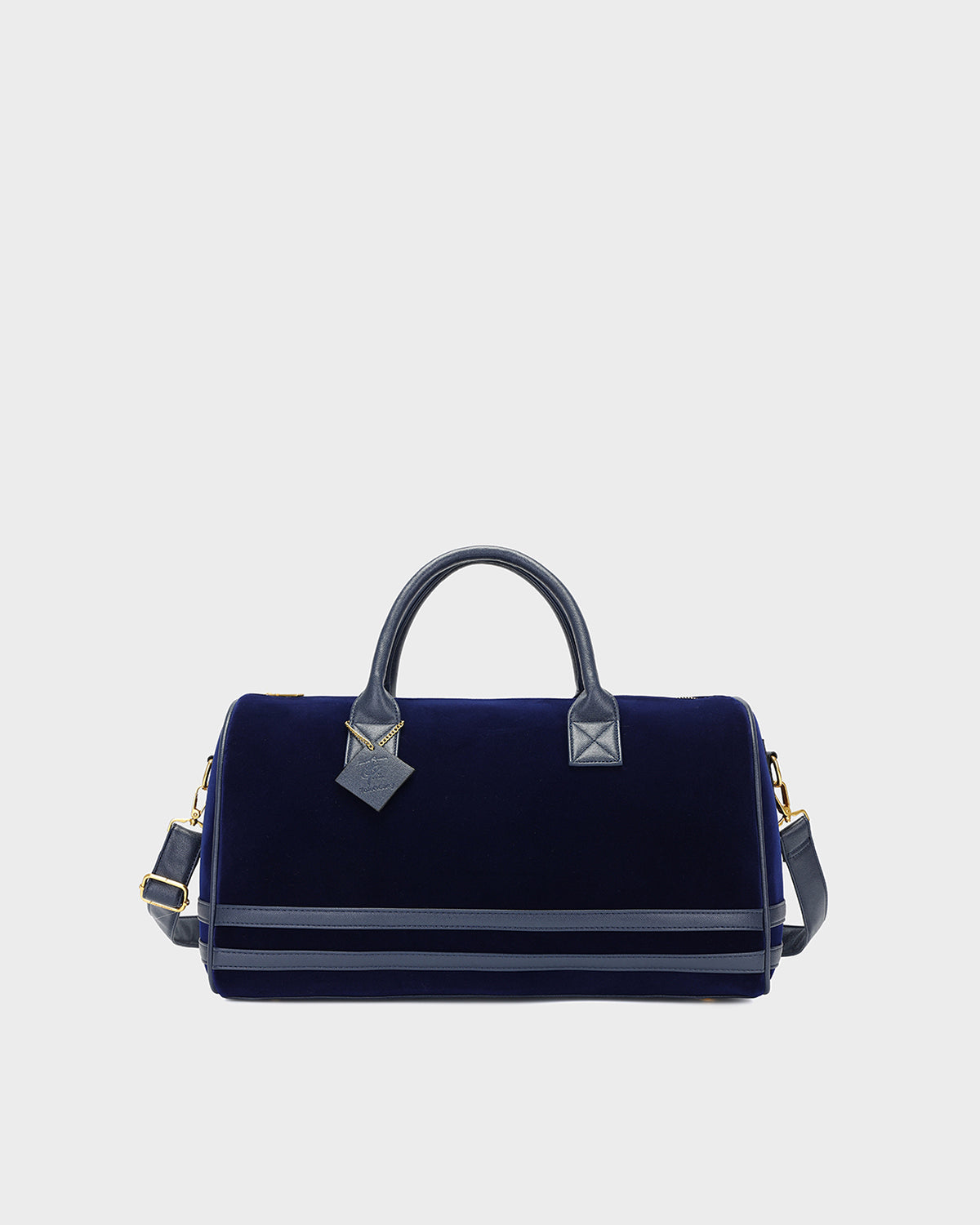 Velour Duffle Bag in Royal Blue
