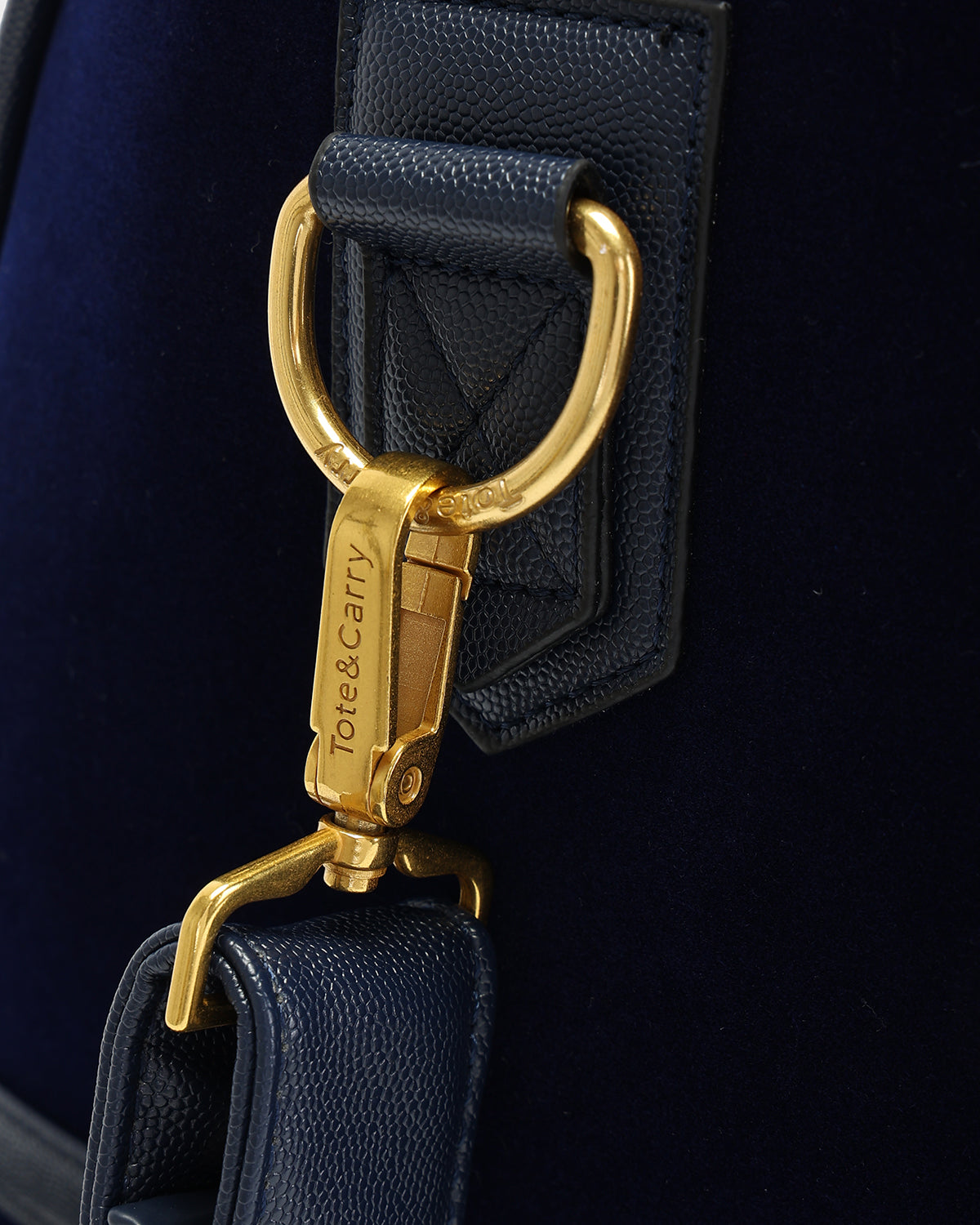 Velour Duffle Bag in Royal Blue