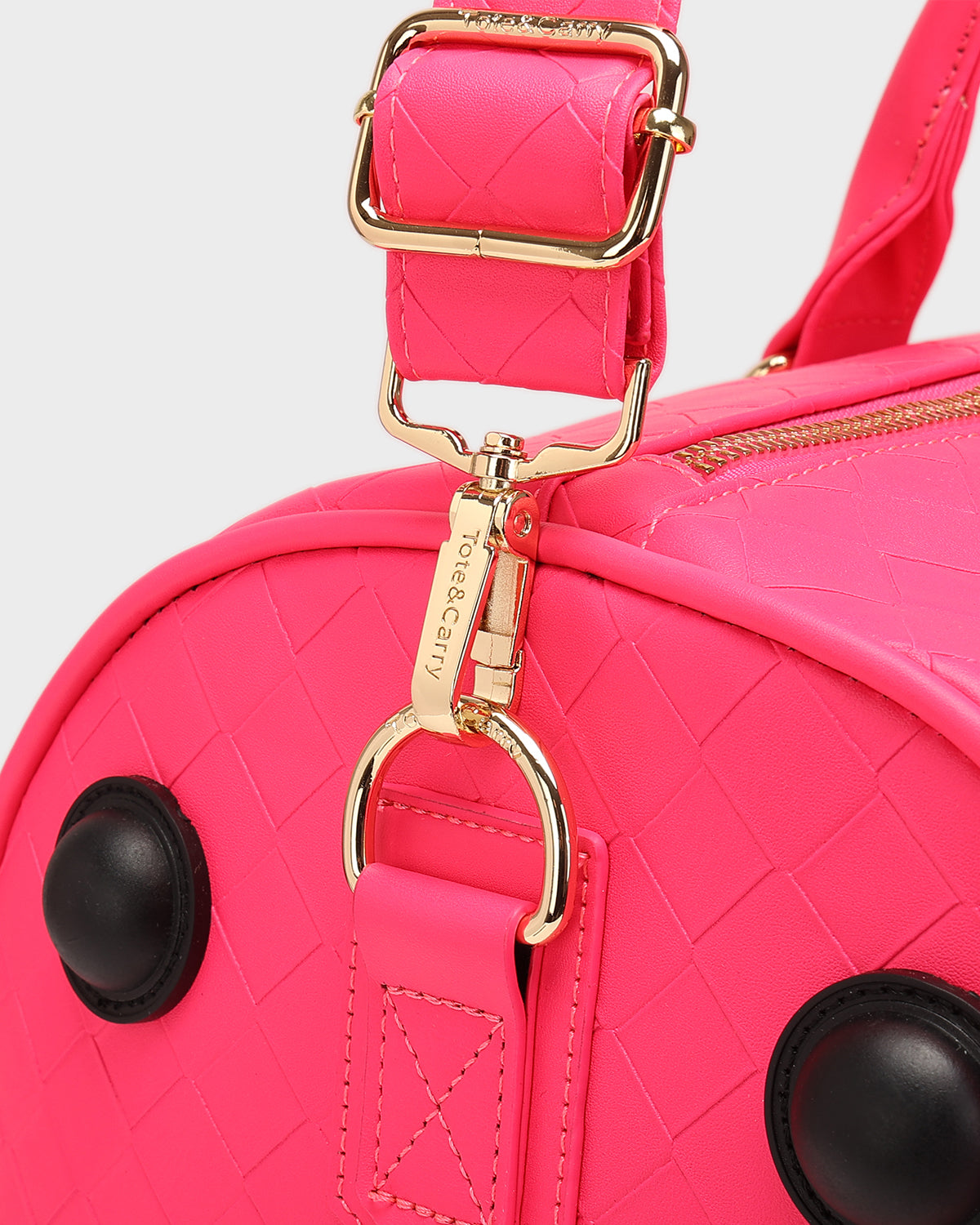 Bodega Rolling Duffle Bag in Neon Pink