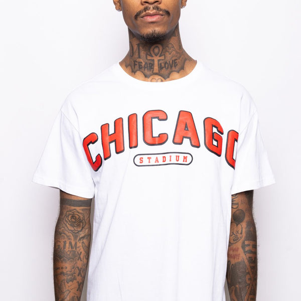 Chicago White and Red Basic Tee