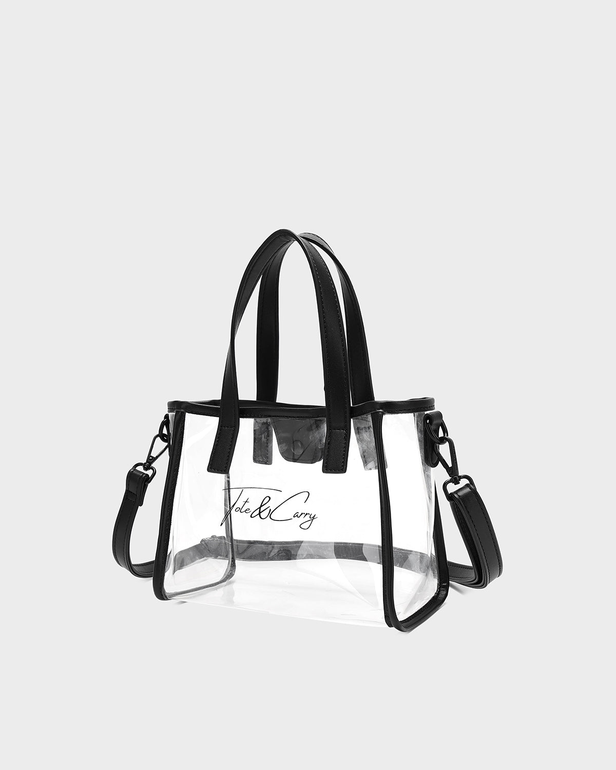 Access Mini Tote in Clear & Black