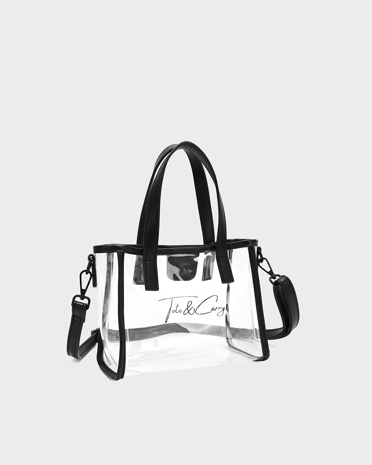 Access Mini Tote in Clear & Black