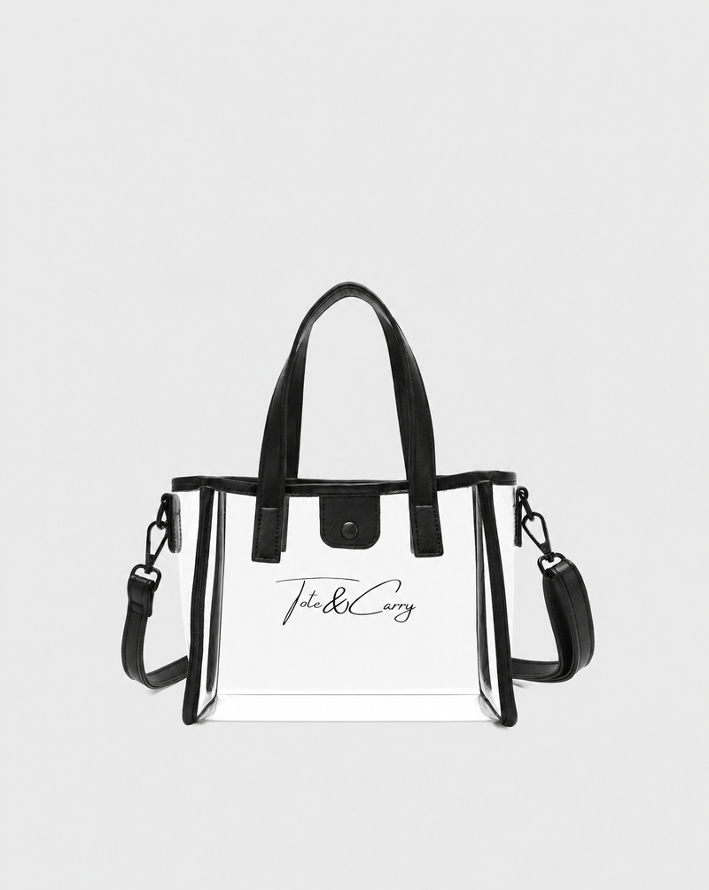 Access Mini Tote in Clear & Black