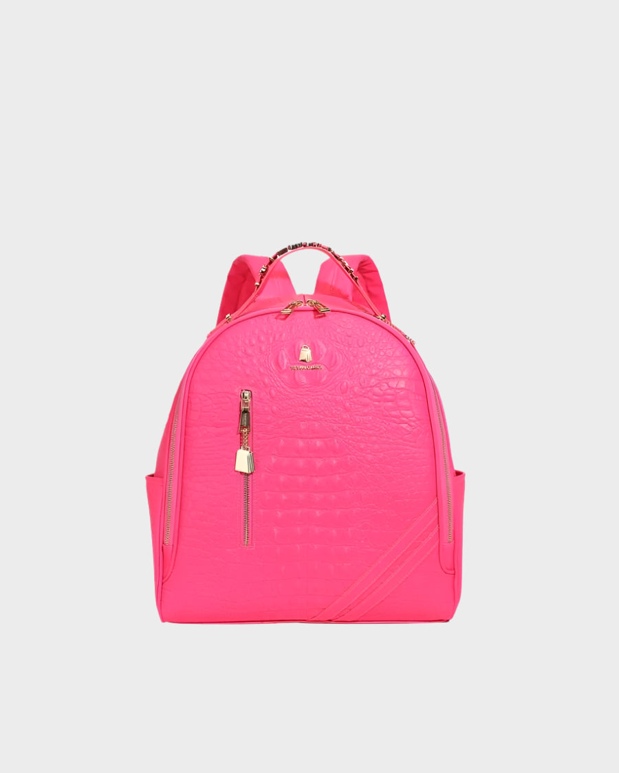 Neon Pink Crocodile Skin BFF Backpack – Tote&Carry Neon Pink Crocodile Skin BFF Backpack – Tote&Carry