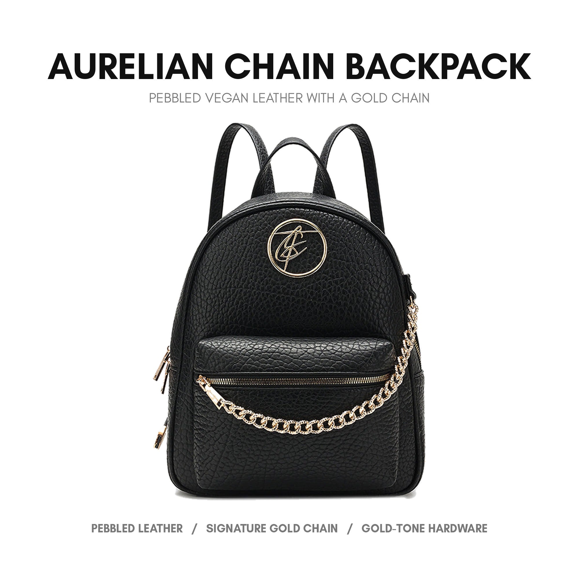 Aurelian Chain Backpack in Black – Tote&Carry