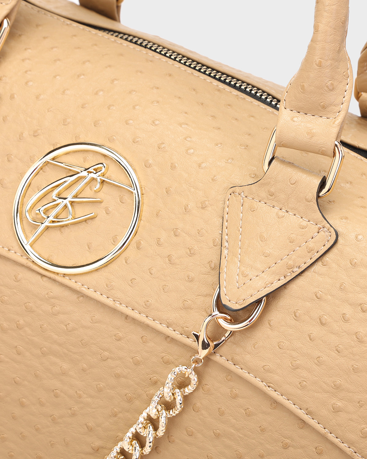 Rock Chic Duffle Bag in Tan Brown
