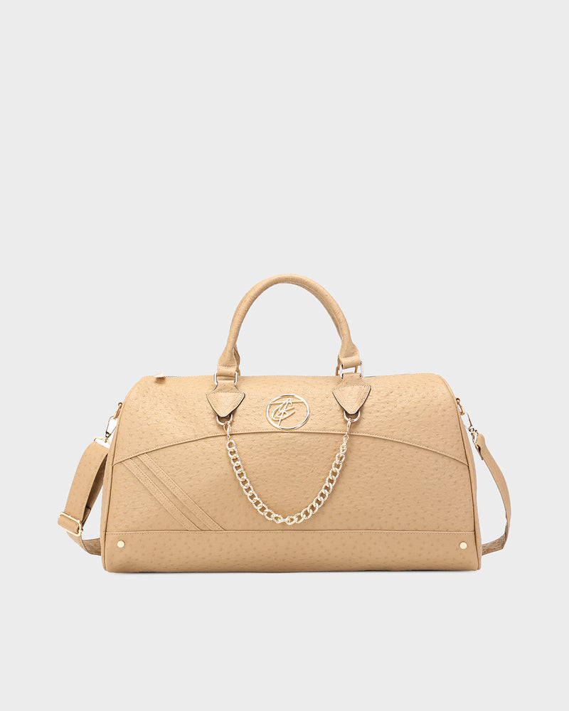 Rock Chic Duffle Bag in Tan Brown