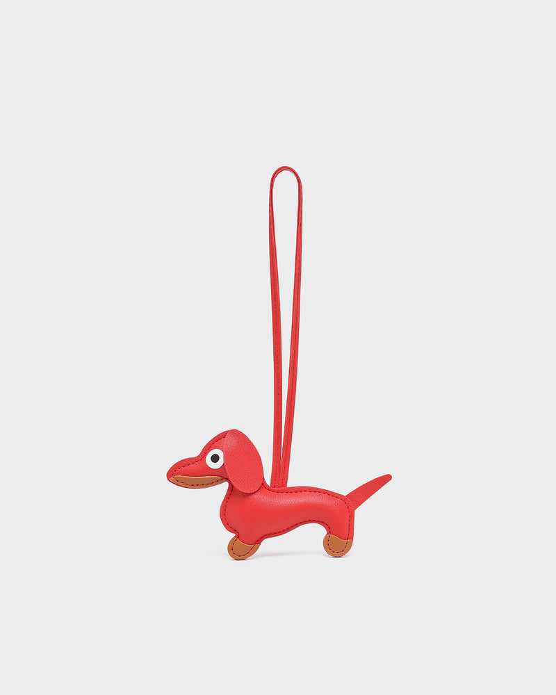 Dog Bag Charm in Red