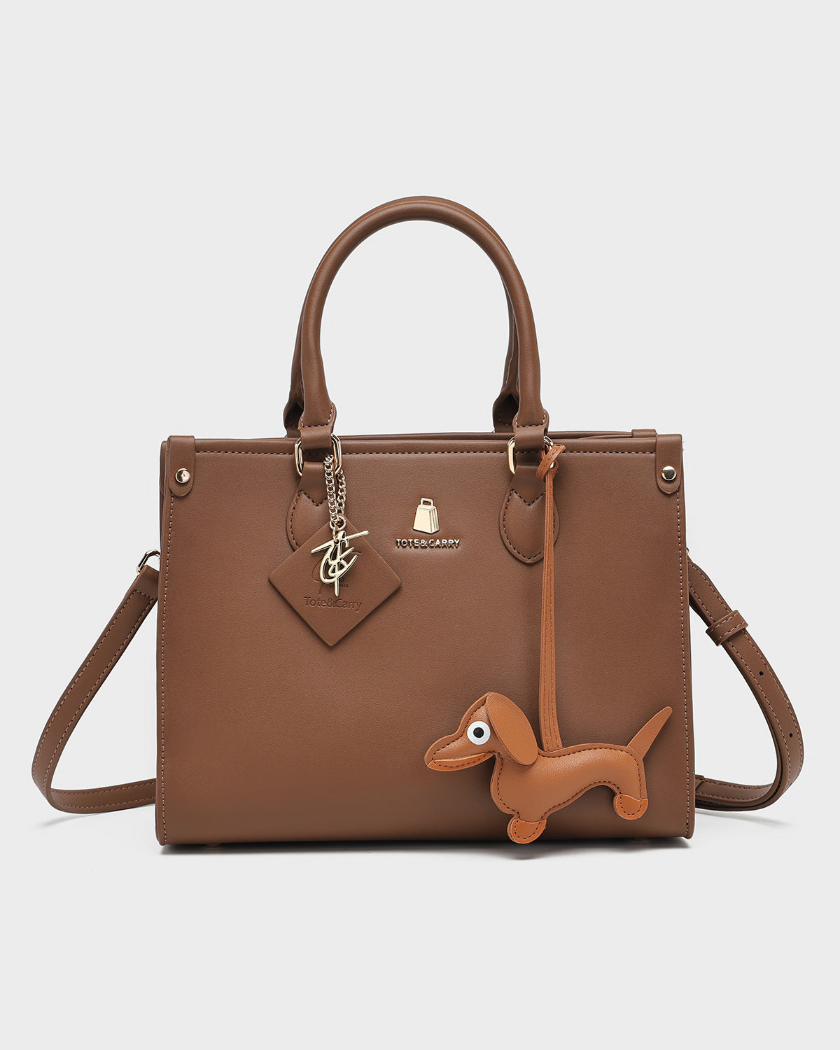Dog Bag Charm in Brown