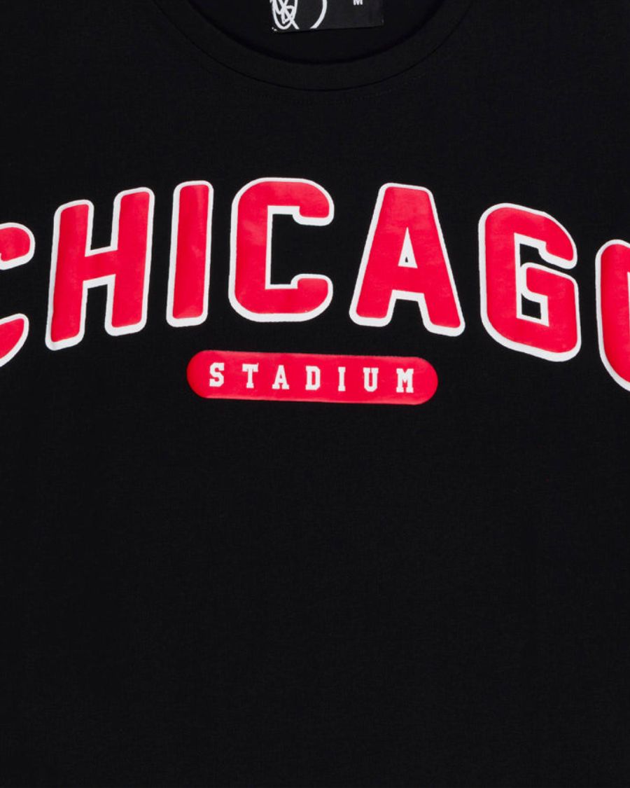 Black and Red Chicago T Shirt BULLS