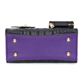 Black Croc Purple Bottom Mini Tote Bag