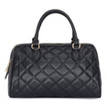 Black Quilted Couture Italy Purse