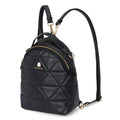 Black Quilted Mini Backpack