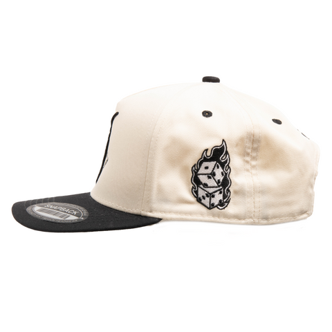Black Tote&Carry Fire Dice Baseball SnapBack Hat