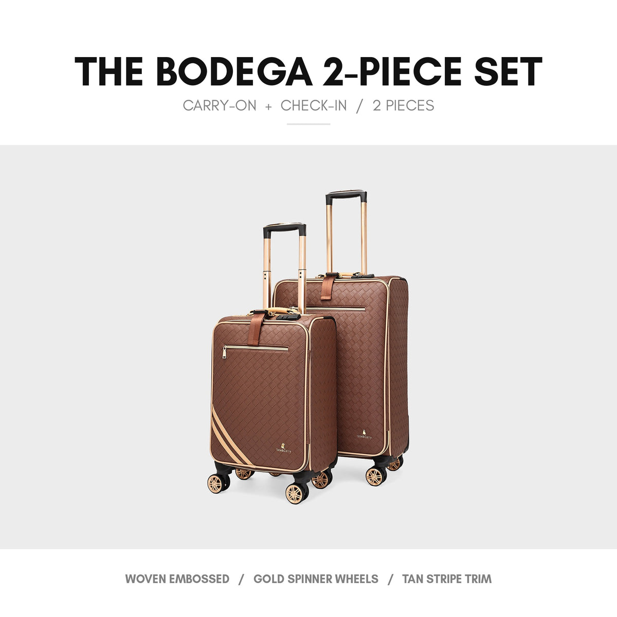 Bodega 2-Piece Luggage Set in Brown - the set