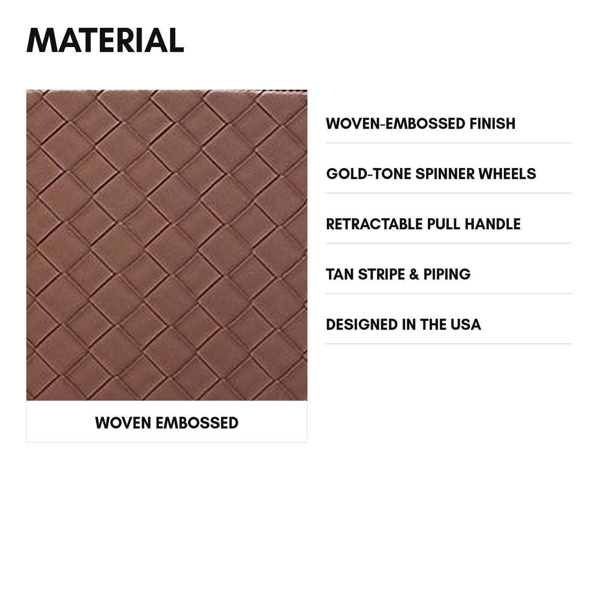 Bodega 2-Piece Luggage Set in Brown - material