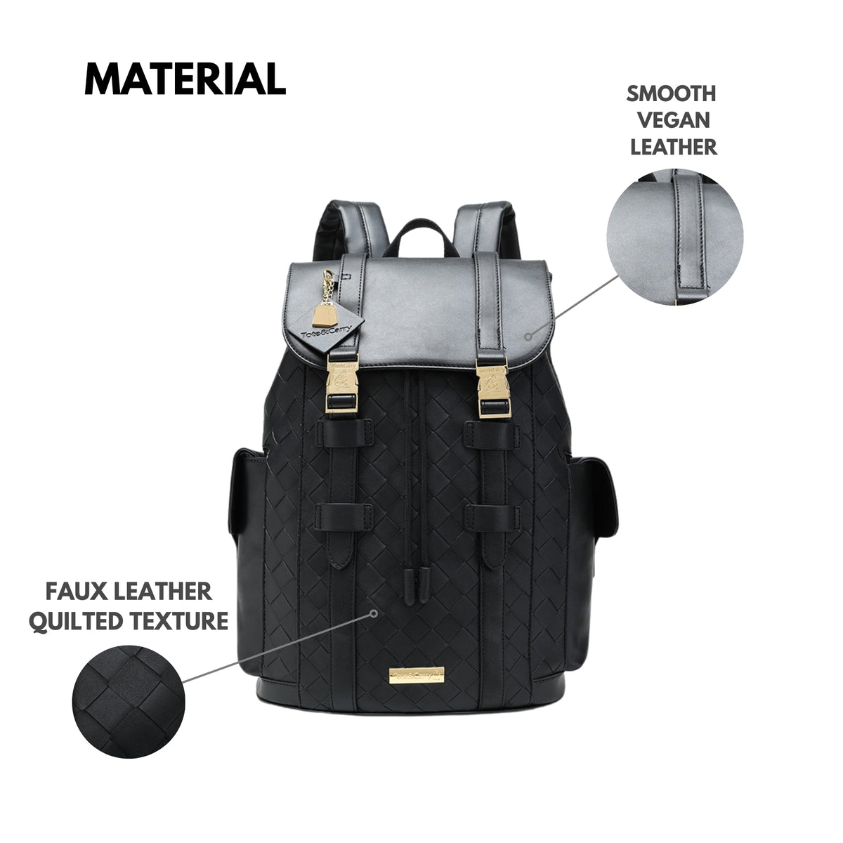 Tote&Carry Bodega Explorer Backpack in Black — size guide