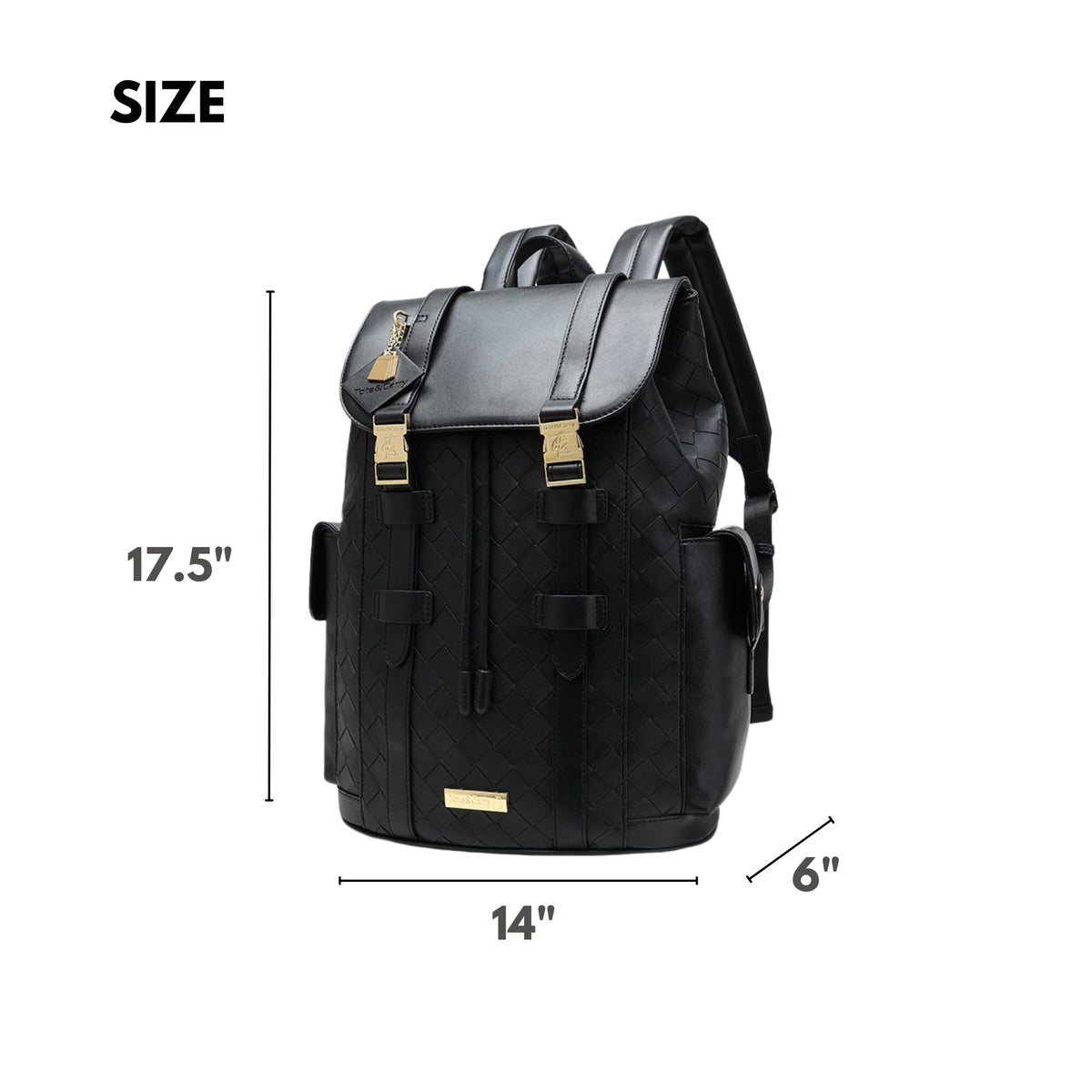 Tote&Carry Bodega Explorer Backpack in Black — material detail