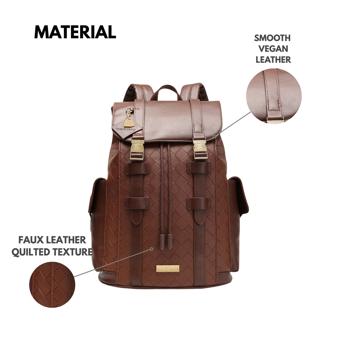 Tote&Carry Bodega Explorer Backpack in Brown — size guide