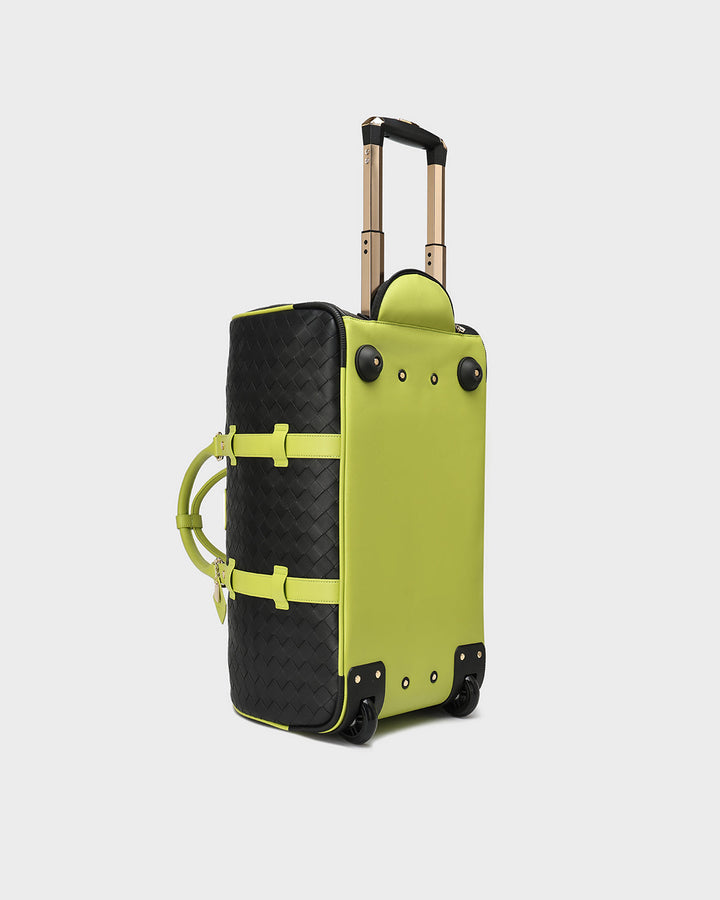 Bodega Rolling Travel Set in Black & Slyme