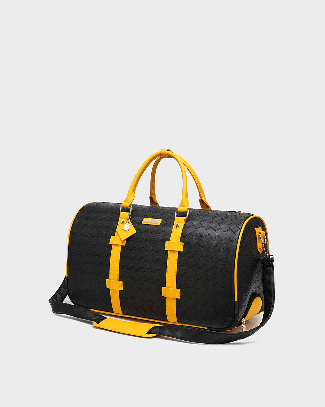 Bodega Rolling Travel Set in Black & Yellow
