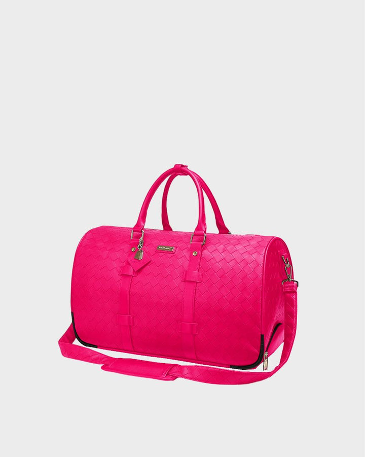 Bodega Explorer Rolling Duffle Set in Neon Pink