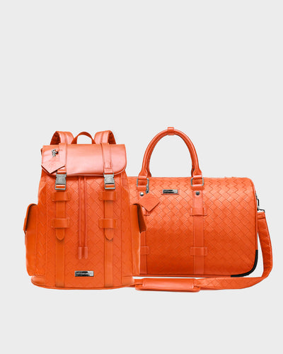 Bodega Explorer Rolling Duffle Set in Orange