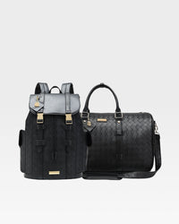 Bodega Explorer Rolling Duffle Set in Black