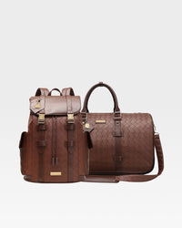 Bodega Explorer Rolling Duffle Set in Brown