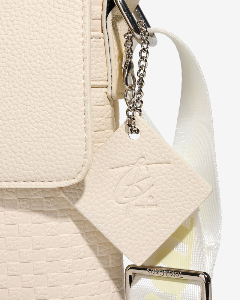 Bodega Crossbody Messenger Bag in Beige Brown