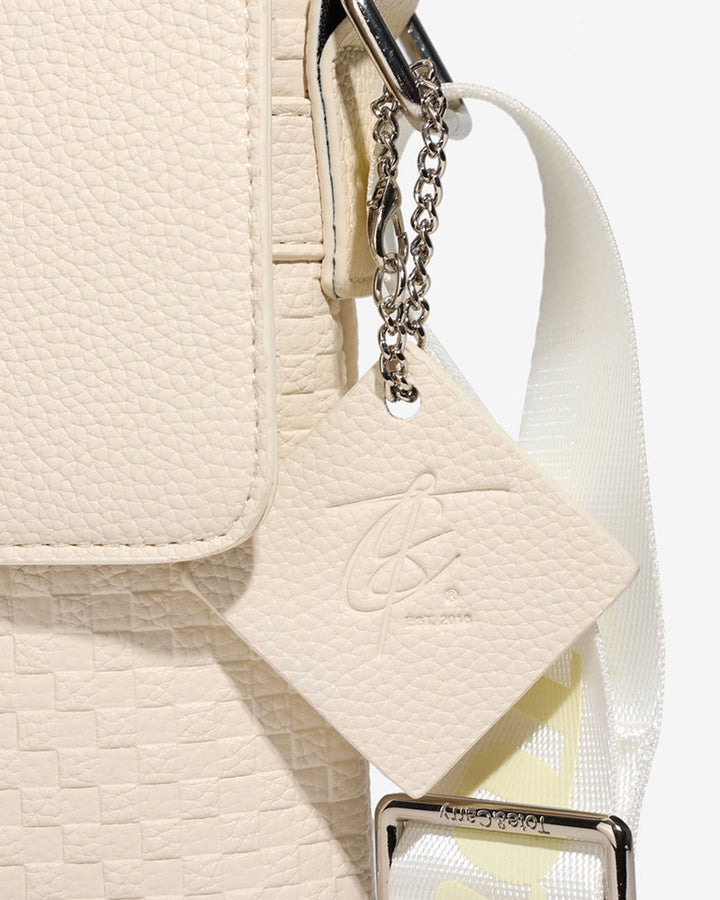 Bodega Crossbody Messenger Bag in Beige Brown