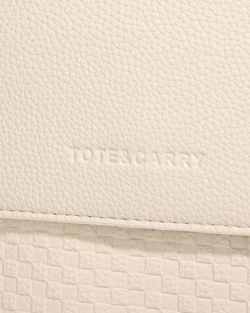 Bodega Crossbody Messenger Bag in Beige Brown