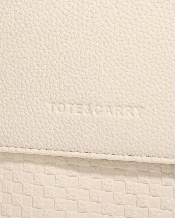 Bodega Crossbody Messenger Bag in Beige Brown