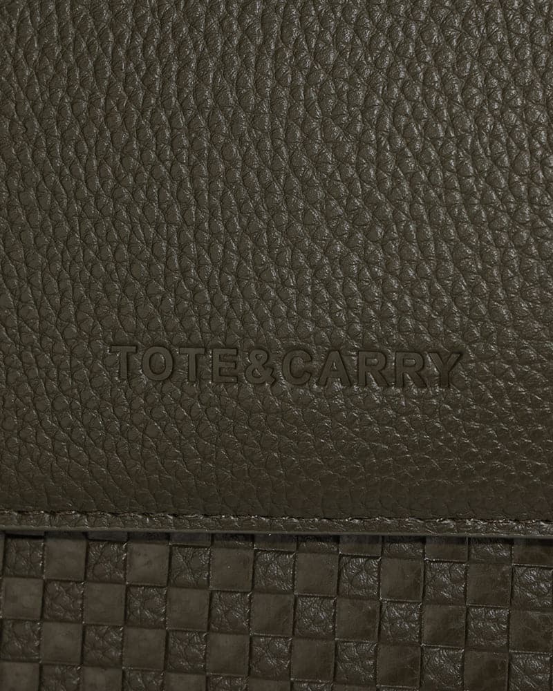 Bodega Crossbody Messenger Bag in Olive Green