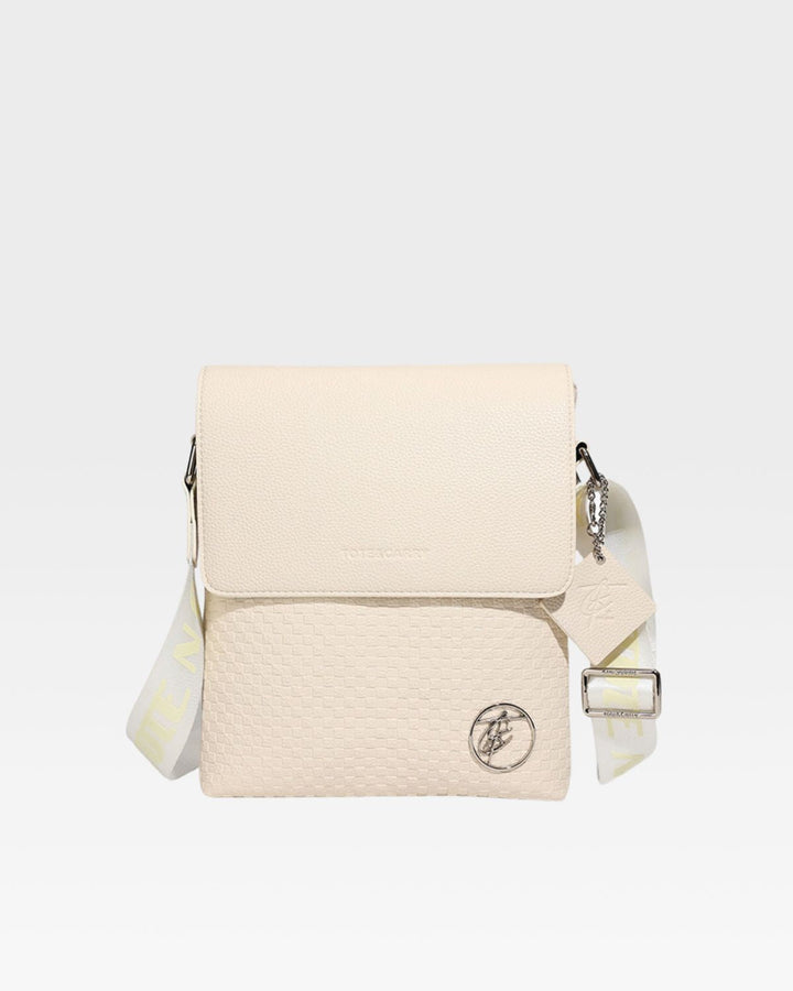 Bodega Crossbody Messenger Bag in Beige Brown