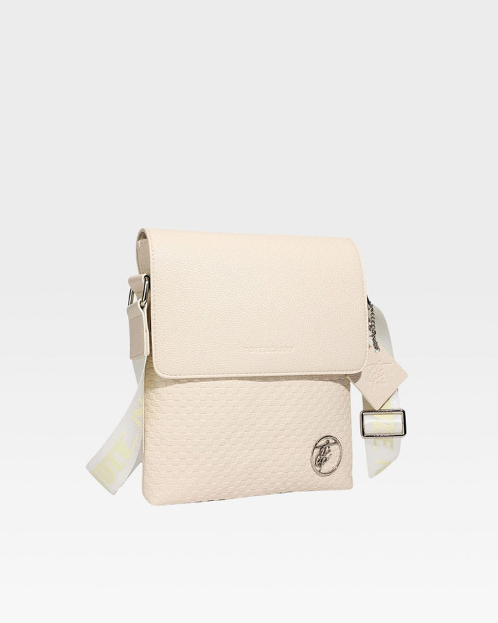 Bodega Crossbody Messenger Bag in Beige Brown