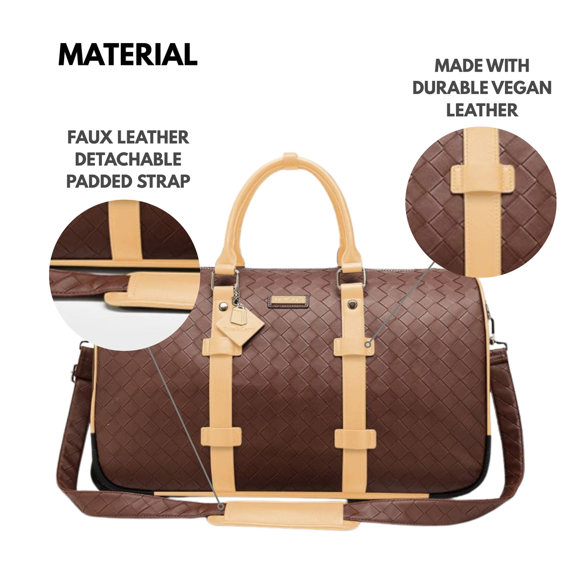 Tote&Carry Bodega Genesis Rolling Duffle in Beige — size guide