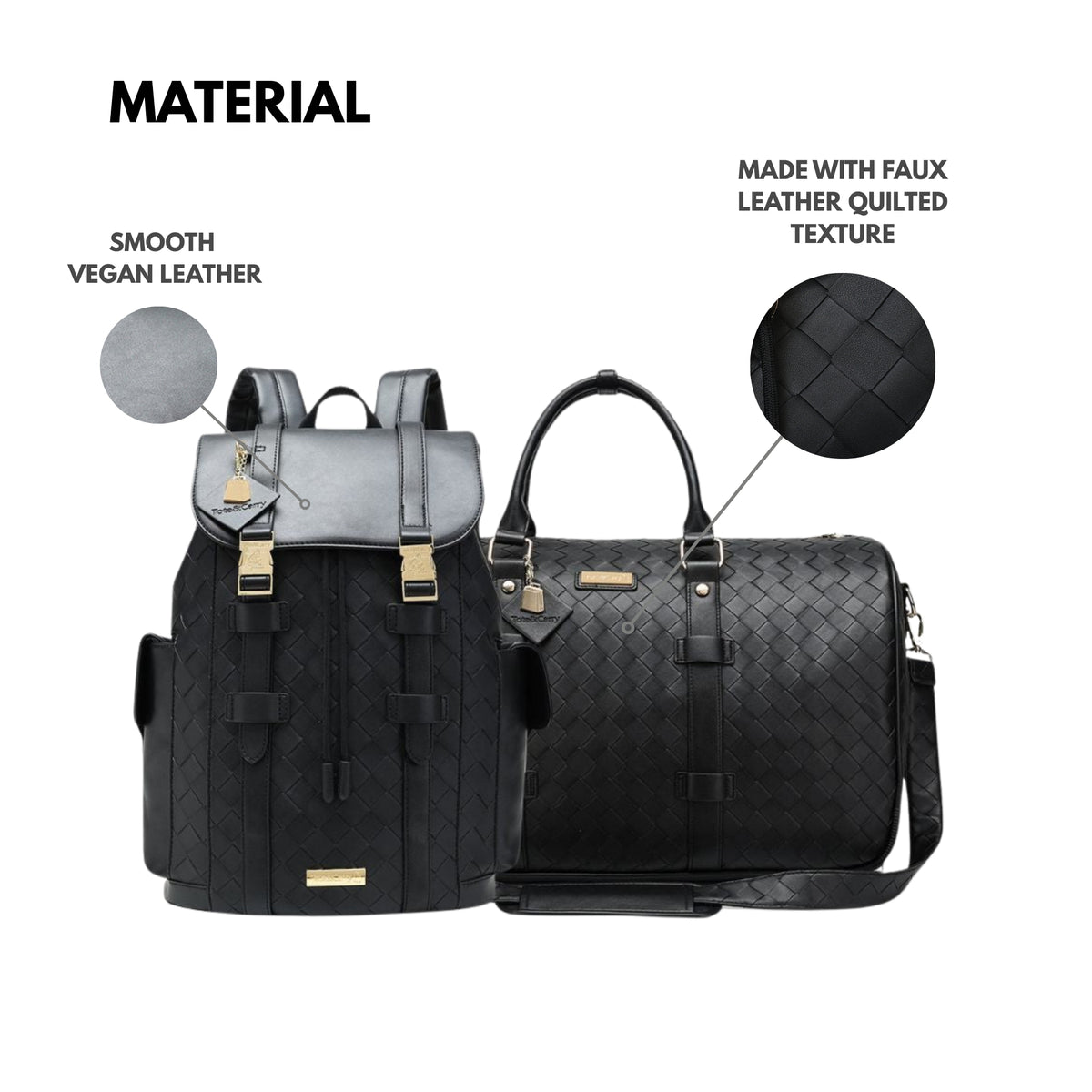 Tote&Carry Bodega Explorer Rolling Duffle Set in Black — what's included