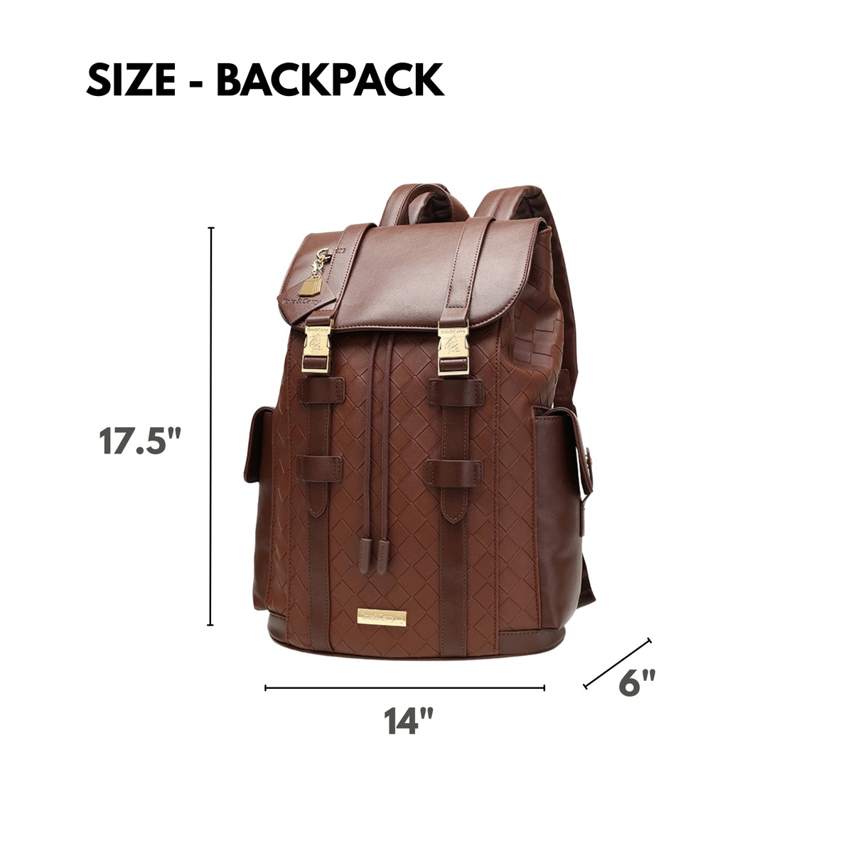 Tote&Carry Bodega Explorer Rolling Duffle Set in Brown — material detail