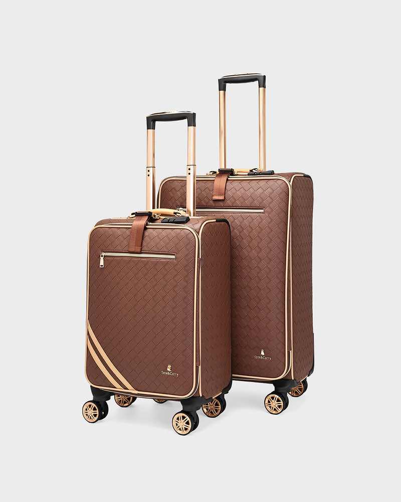 Bodega 2-Piece Luggage Set in Brown