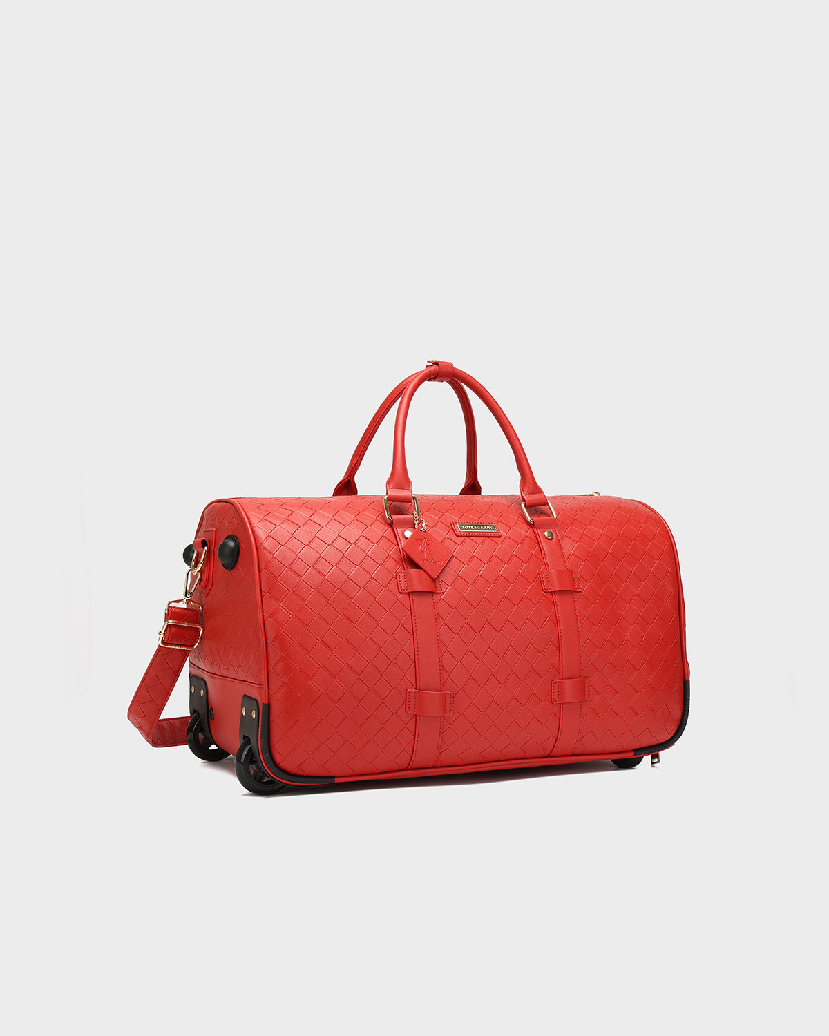 Bodega Traveler Rolling Duffle Bag in Red
